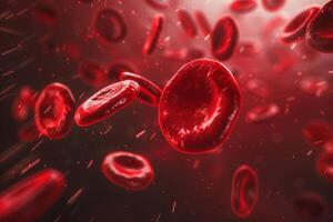 Red Blood Cells in Circulation. photo