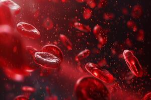Red Blood Cells in Circulation. photo