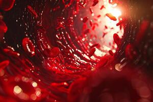 Red Blood Cells in Circulation. photo