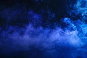 Mystical Blue and Purple Smoke Swirls. photo
