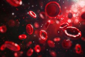 Red Blood Cells in Circulation. photo