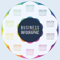 Business Infographic design 10 Steps, objects, elements or options infographic circle template for business information vector