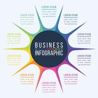 Circle Infographic design 10 steps, objects, elements or options business information infographic template vector