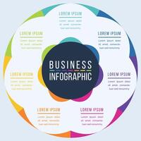 Business Infographic design 7 Steps, objects, elements or options infographic circle template for business information vector