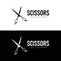 Barber tool scissors logo cutting tool , scissors simple background icon symbol design vector