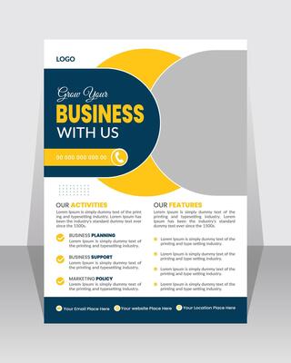 Creative business flyer or poster design template