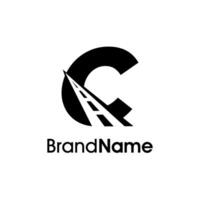 Minimalist Initial C Way Logo vector