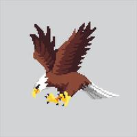 Pixel art illustration Eagle. Pixelated Eagle. Eagle Bird pixelated for the pixel art game and icon for website and game. old school retro. vector