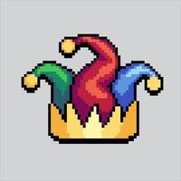 Pixel art illustration Clown Hat. Pixelated Clown Hat. Clown Hat pixelated for the pixel art game and icon for website and game. old school retro. vector