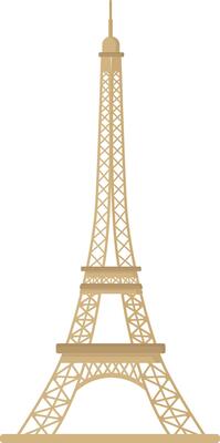 eiffel tower illustration isolated on white