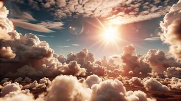aigenerated the sun shines through the clouds photo