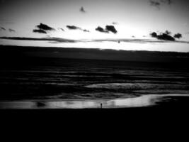 Sunset or sunrise sky black and white monochrome background photo