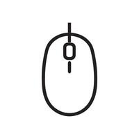 Mouse icon button computer technology arrow outline design. vector