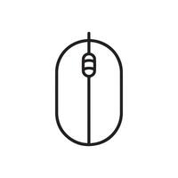 Mouse icon button computer technology arrow outline design. vector