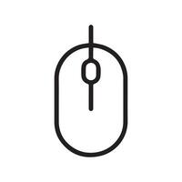 Mouse icon button computer technology arrow outline design. vector