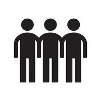 People person black icon face communication body user design. vector