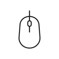 Mouse icon button computer technology arrow outline design. vector