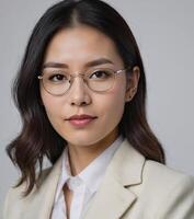 Professional Business Woman wearing blazzer and spectacles photo