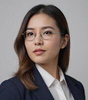 Professional Business Woman wearing blazzer and spectacles photo