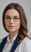 Professional Business Woman wearing blazzer and spectacles photo