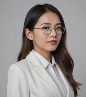 Professional Business Woman wearing blazzer and spectacles photo