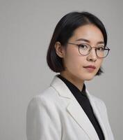 Professional Business Woman wearing blazzer and spectacles photo