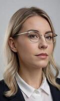 Professional Business Woman wearing blazzer and spectacles photo