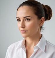 Professional Bussiness Woman in White Shirt photo