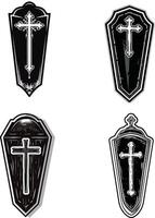 Collection of silhouettes of different kinds of creeds vector