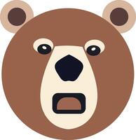 Geometric illustration of the face of bear vector