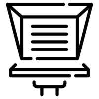 Teleprompter icon for web, app, infographic, etc vector