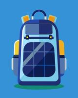 Efficient environmentallyfriendly and convenient this solar backpack is a gamechanger for travelers and commuters alike.. illustration. vector