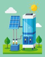 A compact solarpowered water purification system designed for urban apartments allowing individuals to have access to clean drinking water at home while reducing their carbon. vector