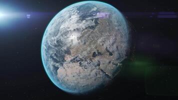 View of planet Earth showing the European continent video