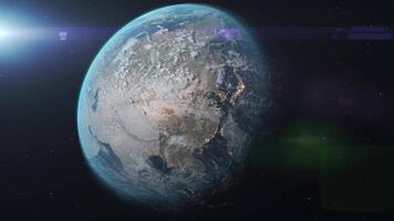 View of planet Earth showing the Asian continent video