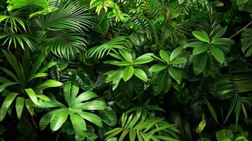 Green palm foliage background, symbolizing tropical freshness photo