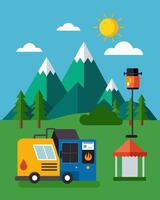 From camping in the mountains to working on a farm a solarpowered portable generator offers a convenient and sustainable solution for powering any remote location.. illustration. vector