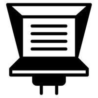 Teleprompter icon for web, app, infographic, etc vector