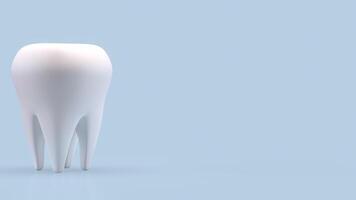 The white teeth on blue background for dentistry or health concept 3d rendering photo