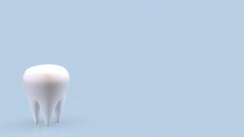 The white teeth on blue background for dentistry or health concept 3d rendering photo