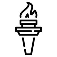 Torch icon for web, app, infographic, etc vector