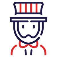 Uncle Sam icon for web, app, infographic, etc vector