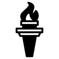 Torch icon for web, app, infographic, etc vector