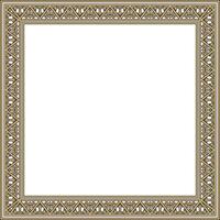 square gold with black border, frame, Pompeii. Rectangle Neopolitan ornament. Art of Ancient Rome. Template for stained glass vector
