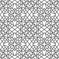 seamless black and white geometric pattern. Endless ornament, oriental lattice. Monochrome pattern for sandblasting, plotting and laser cutting vector