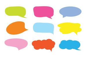 Set of callout, speech bubbles, chats, elements icons, illustration. vector