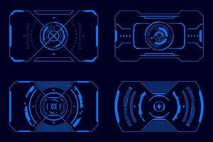 Technology futuristic set hi tech element. HUD interface sci-fi. vector