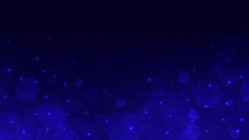 Abstract consisting of set hexagon cell. Illustration graphics blue background. vector