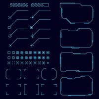Futuristic frame HUD technology cyberpunk design element. Technology Hi-tech element. vector