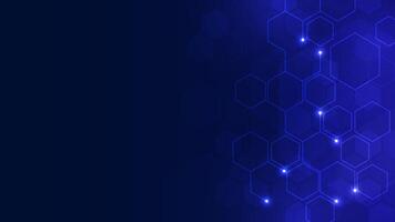 Abstract technology hexagonal modern futuristic green light background. vector
